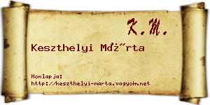 Keszthelyi Márta névjegykártya