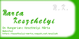 marta keszthelyi business card